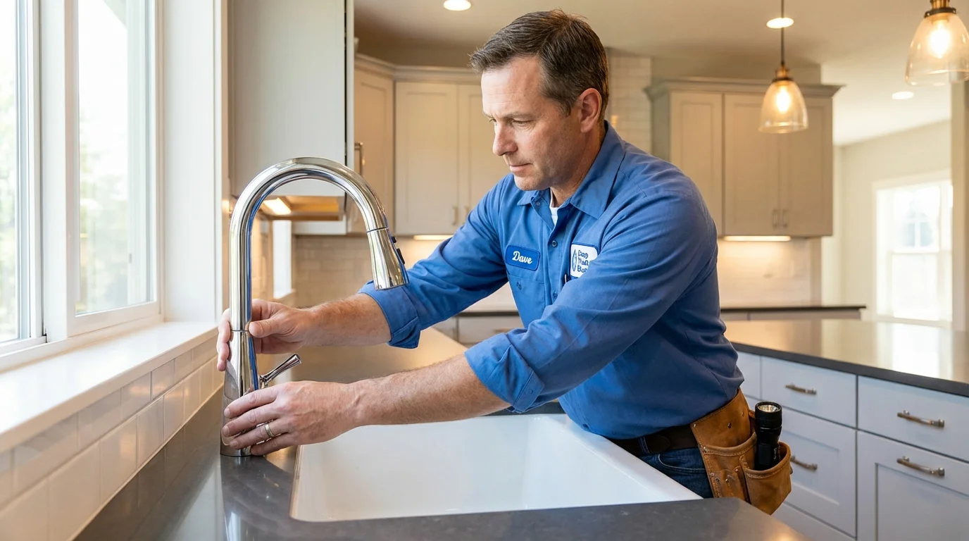 Kitchen faucet installation by Johns Plumbing LLC in Melbourne