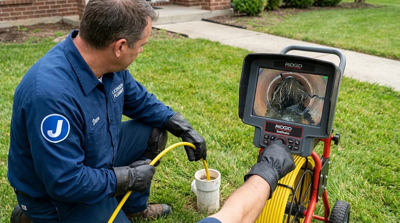 Sewer camera inspection being performed by Johns Plumbing LLC in Melbourne